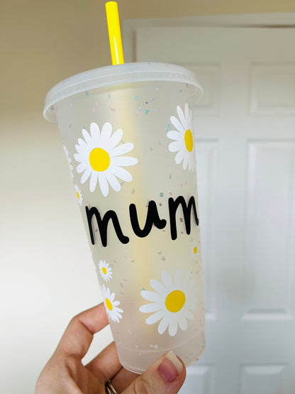 ‘Mum’ Daisy 24oz Cold Cup