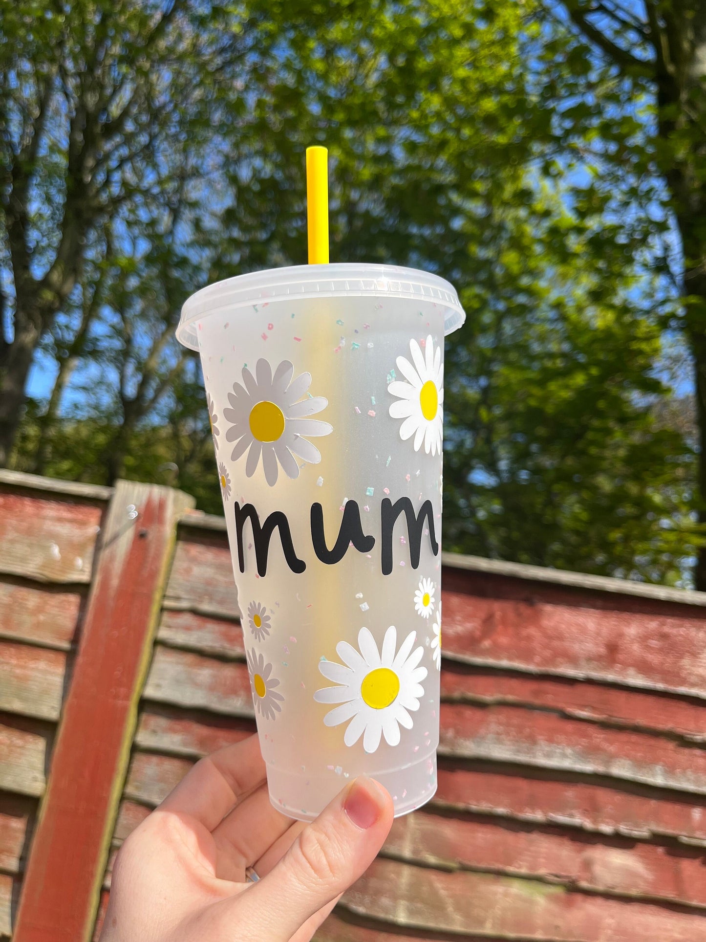 ‘Mum’ Daisy 24oz Cold Cup