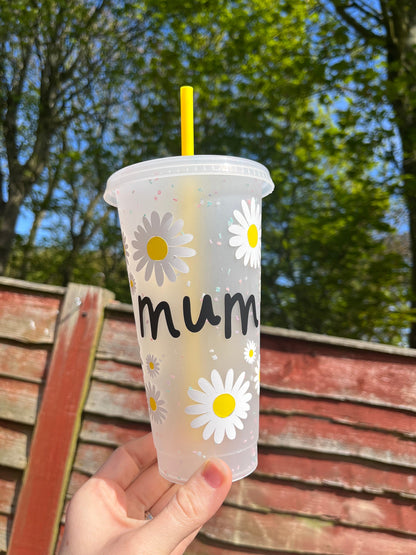 ‘Mum’ Daisy 24oz Cold Cup
