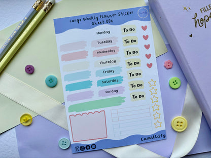 Weekly Planner Sticker Sheet (Large)