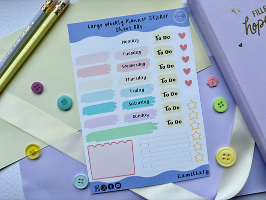 Weekly Planner Sticker Sheet (Large)