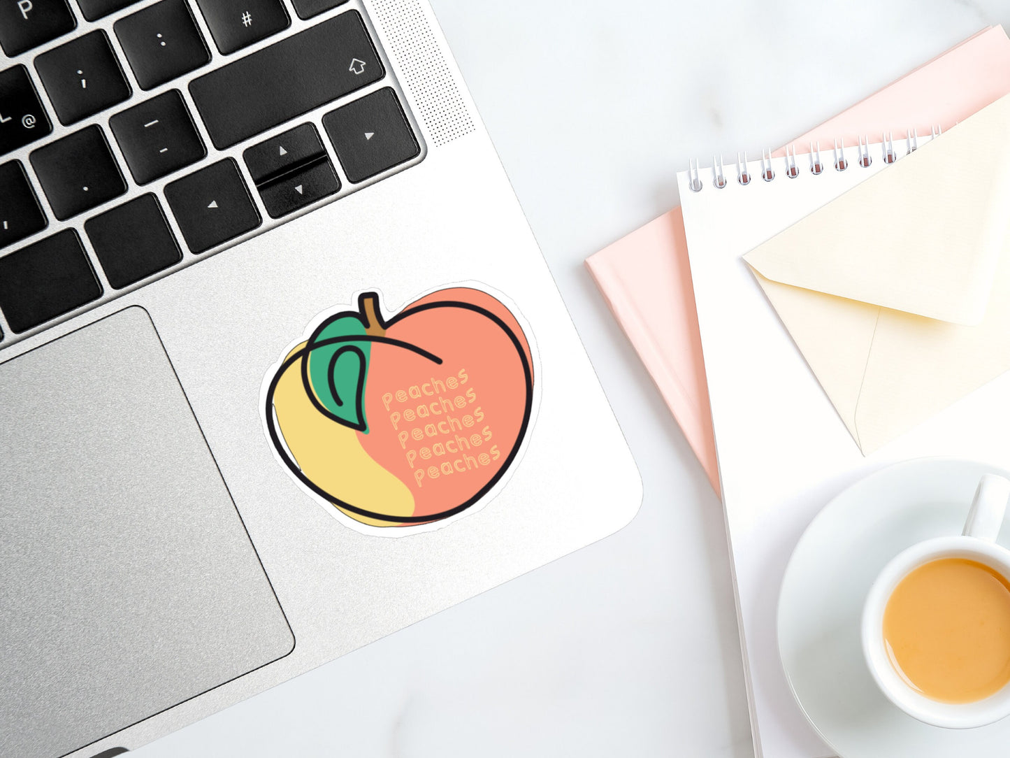 Peaches Die-Cut Sticker