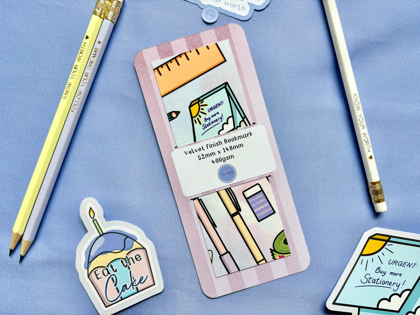 ‘Happiness is Shopping For Stationery’ Bookmark