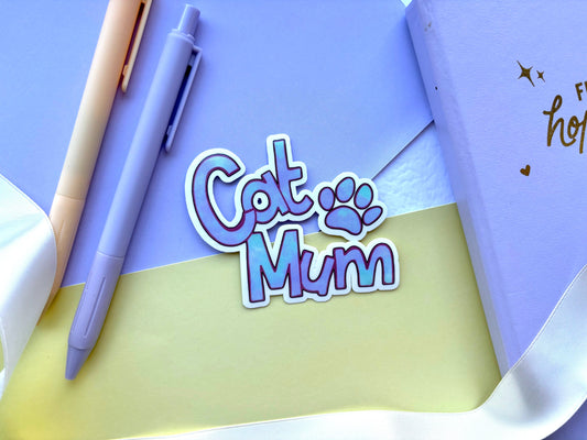 Cat Mum Die-Cut Sticker