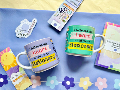 ‘I Followed My Heart it Led me to Stationery ‘ 10oz Stackable Mug