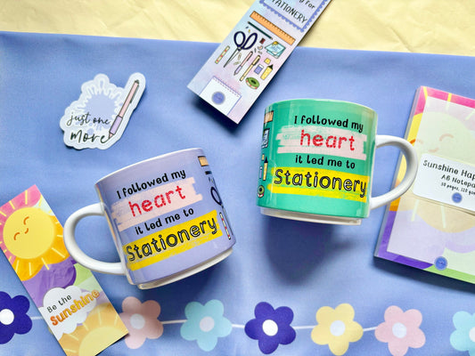‘I Followed My Heart it Led me to Stationery ‘ 10oz Stackable Mug
