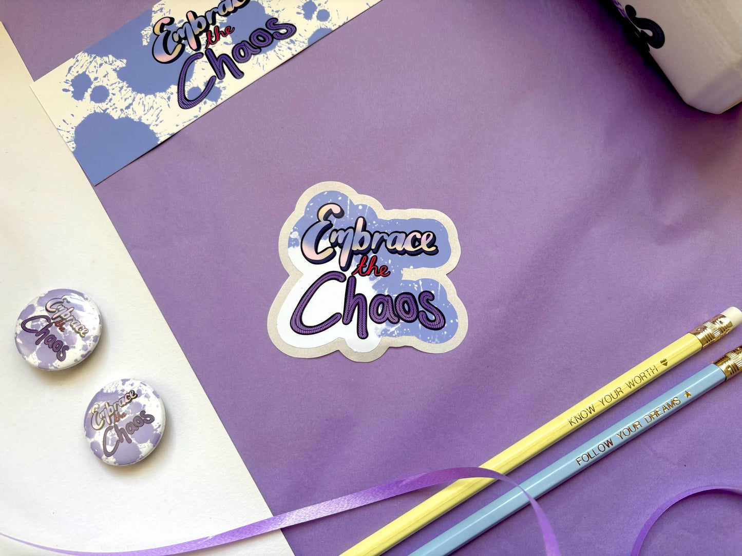 Embrace the Chaos Die-Cut Sticker