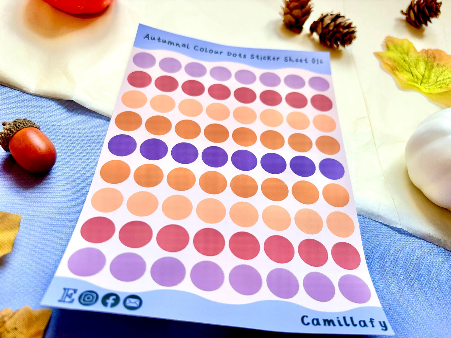 Falling For Autumn Planner Sticker Sheet (Dots)