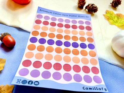 Falling For Autumn Planner Sticker Sheet (Dots)