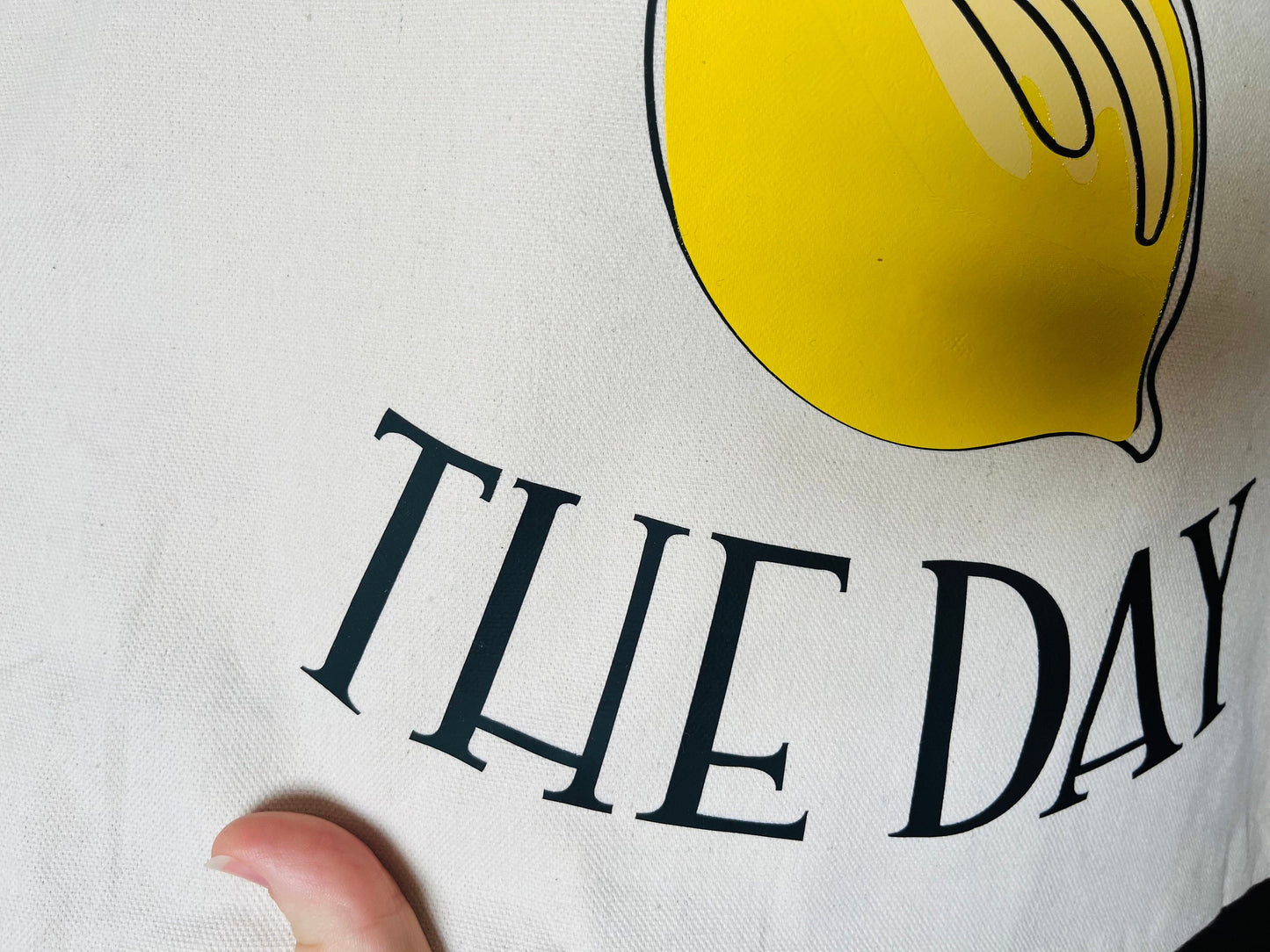 Squeeze the Day Large Canvas Tote Bag