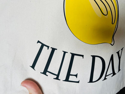 Squeeze the Day Large Canvas Tote Bag