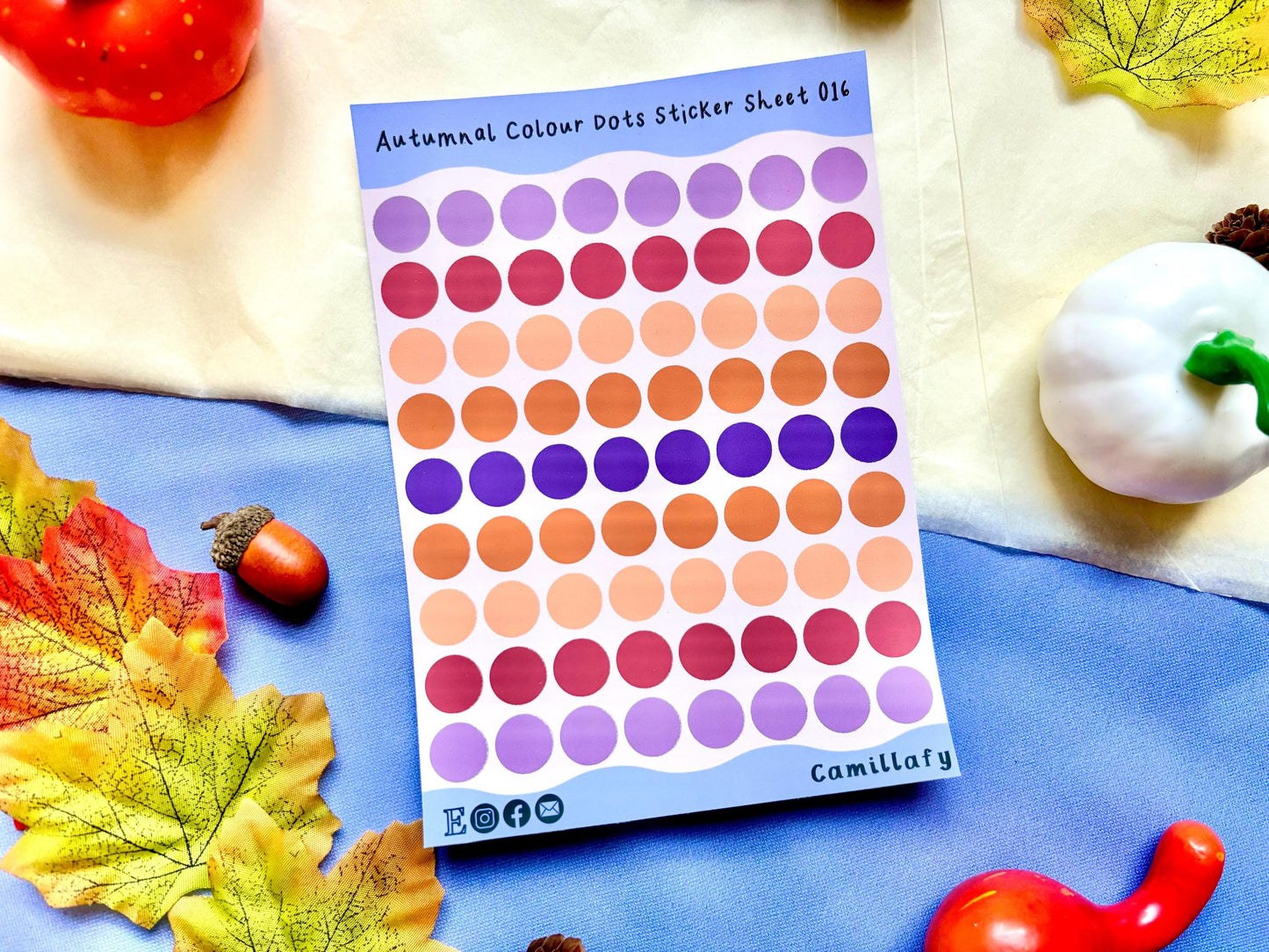Falling For Autumn Planner Sticker Sheet (Dots)