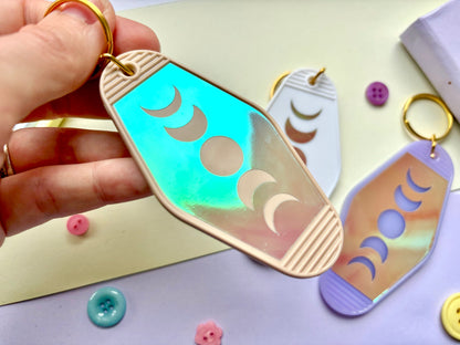 Moon Phases Motel Keyring
