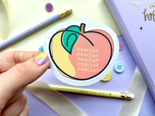 Peaches Die-Cut Sticker