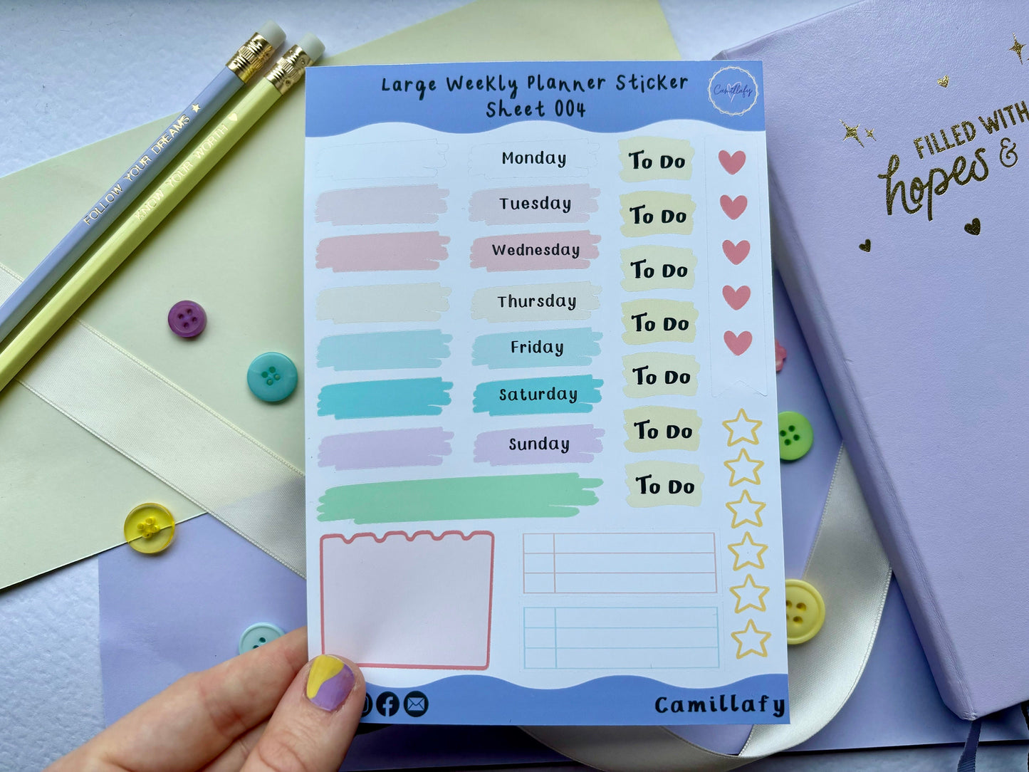 Weekly Planner Sticker Sheet (Large)