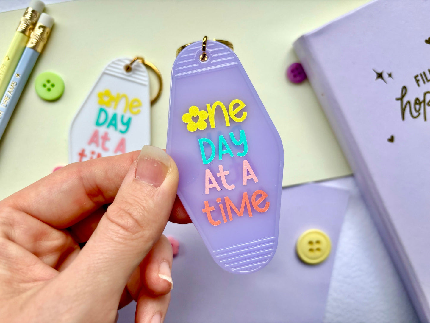 One Day at a Time Motel Keyring