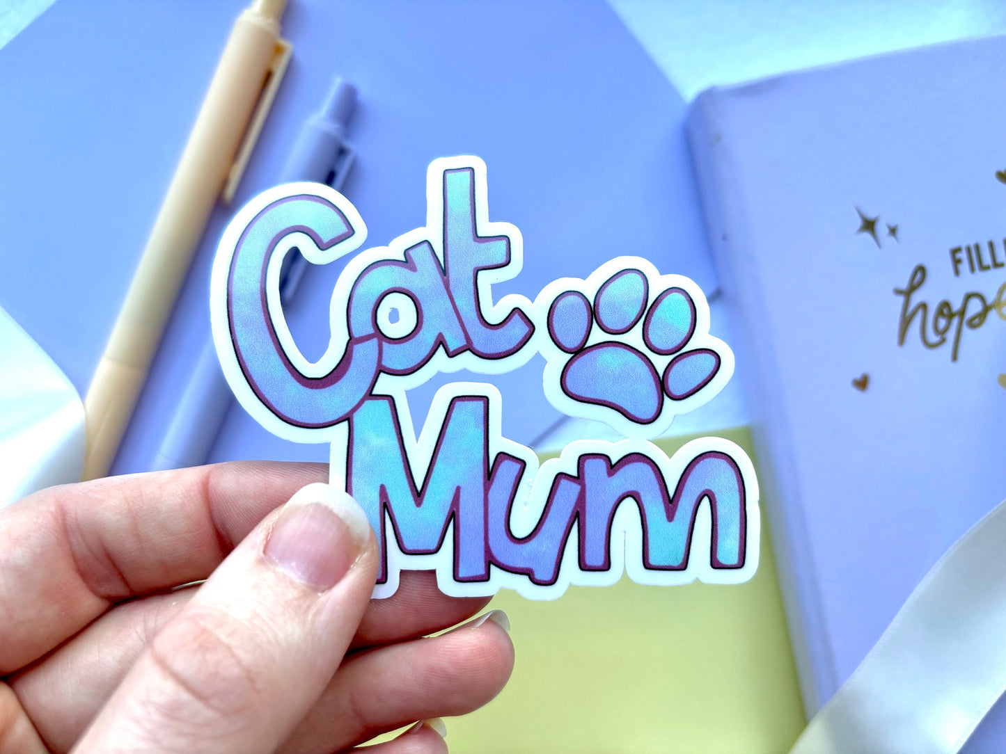 Cat Mum Die-Cut Sticker