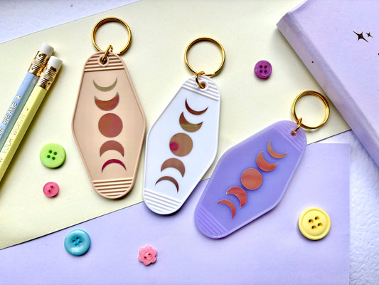 Moon Phases Motel Keyring