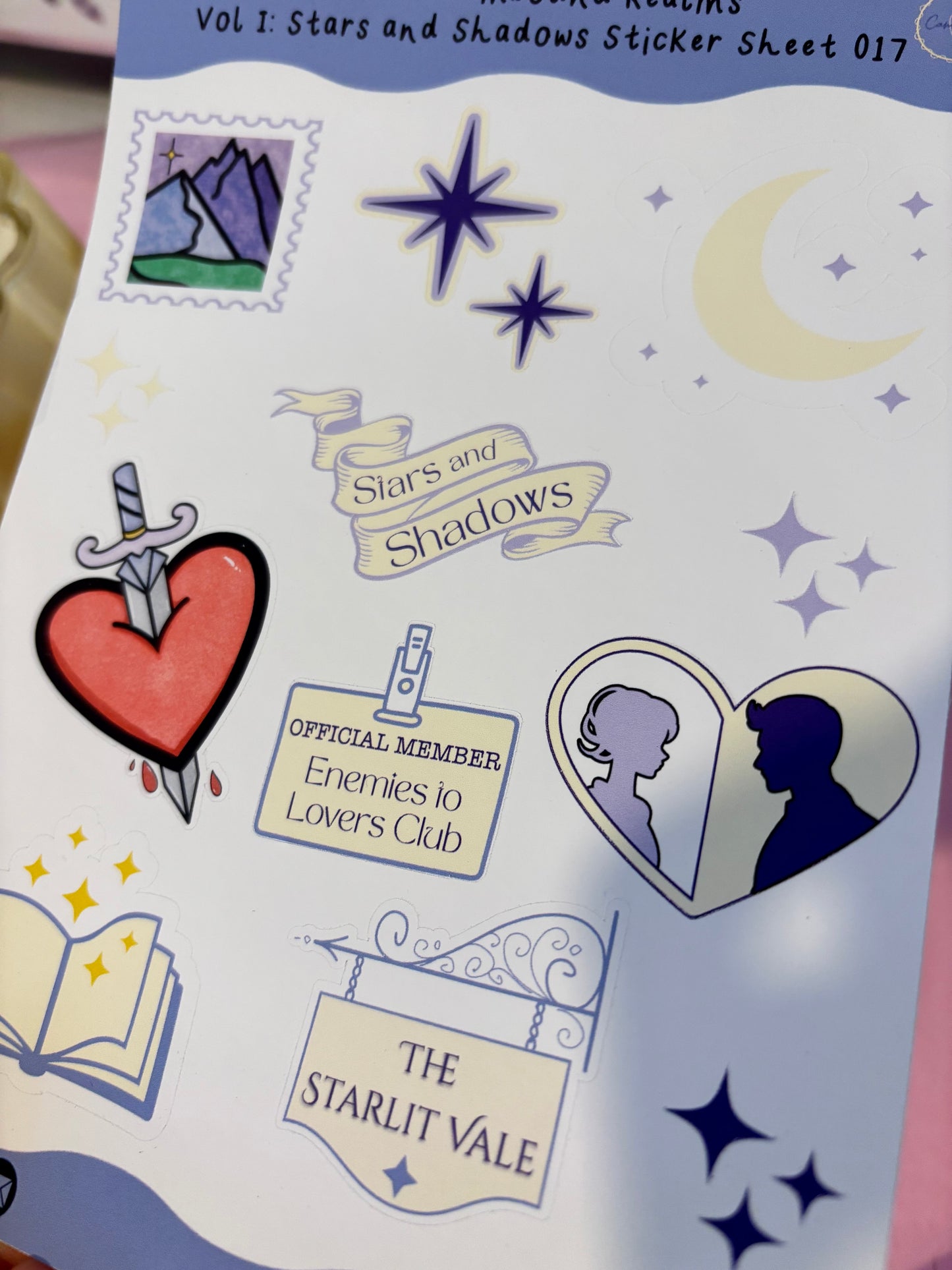 The Dreambound Realms Volume I: Stars and Shadows Sticker Sheet