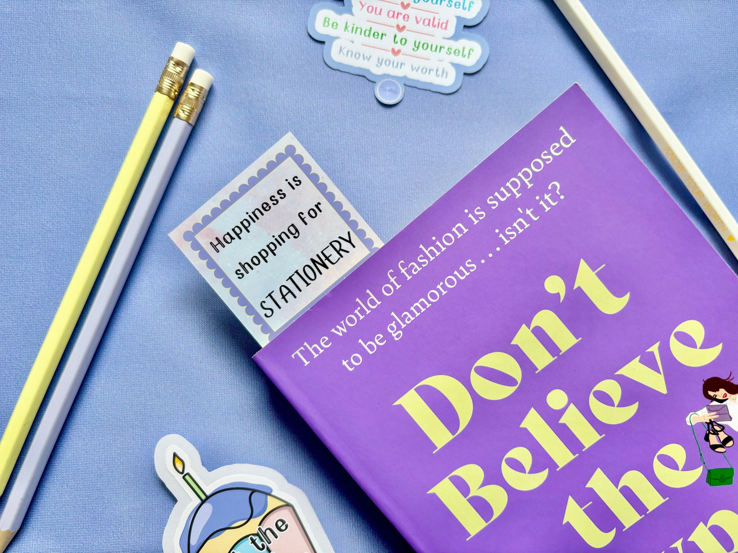 ‘Happiness is Shopping For Stationery’ Bookmark