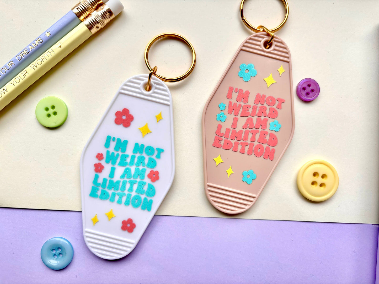 ‘I’m Not Weird’ Motel Keyring