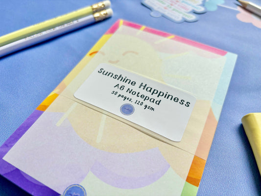 Sunshine Happiness A6 Notepad