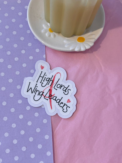 High Lords & Wing Leaders Die-Cut Sticker