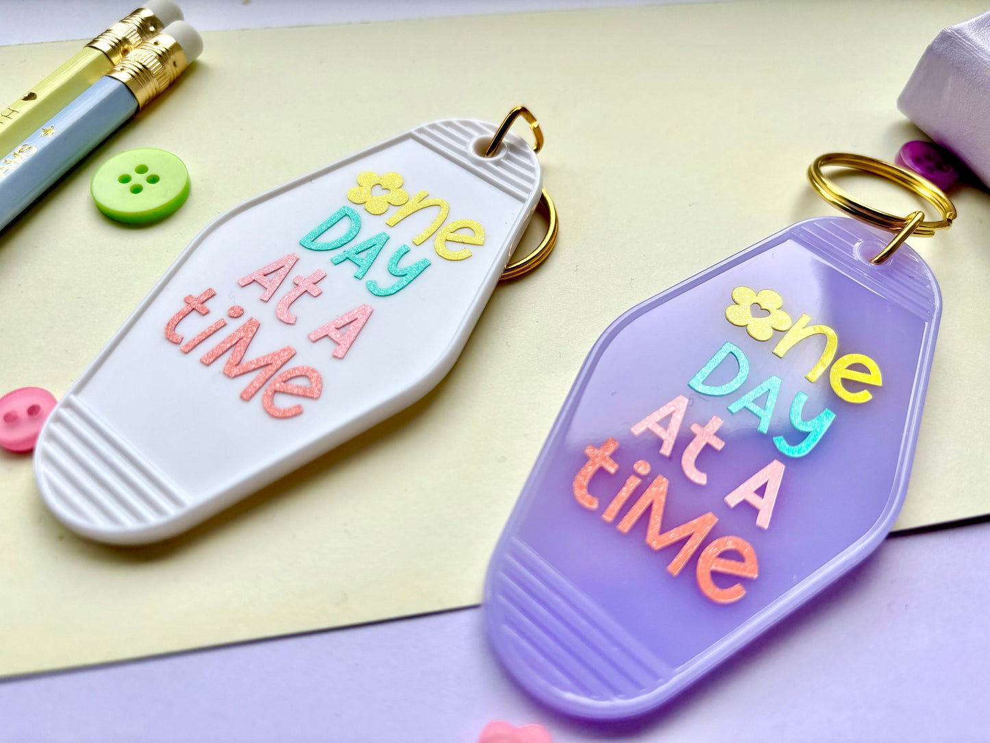 One Day at a Time Motel Keyring