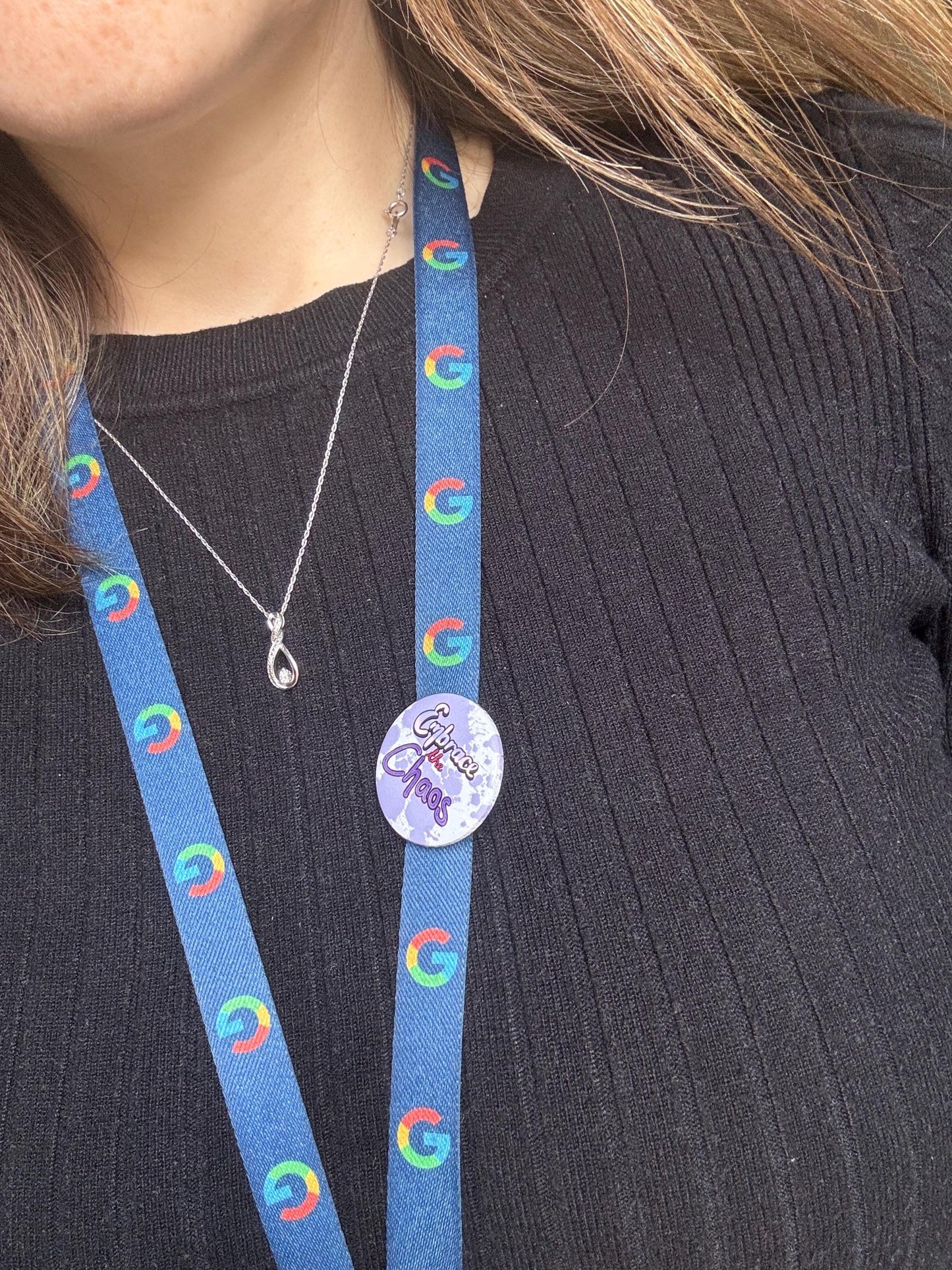 Embrace the Chaos 31mm Button Badge