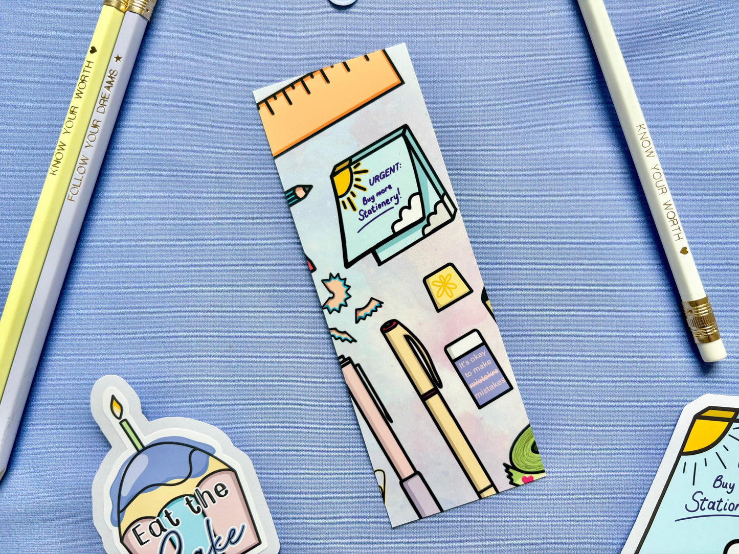 ‘Happiness is Shopping For Stationery’ Bookmark