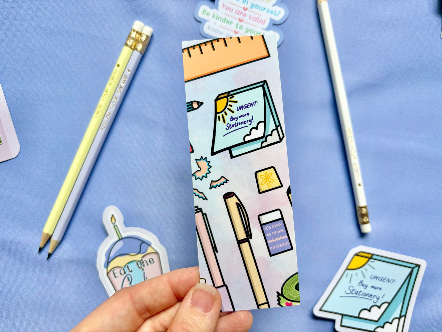 ‘Happiness is Shopping For Stationery’ Bookmark