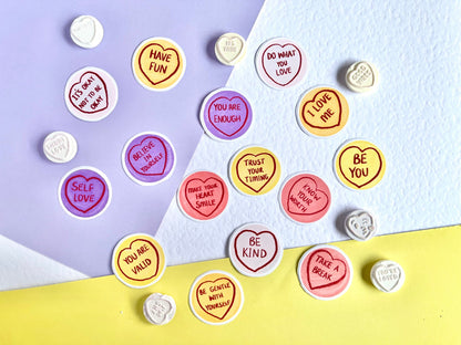 Self Love Hearts Sticker Pack