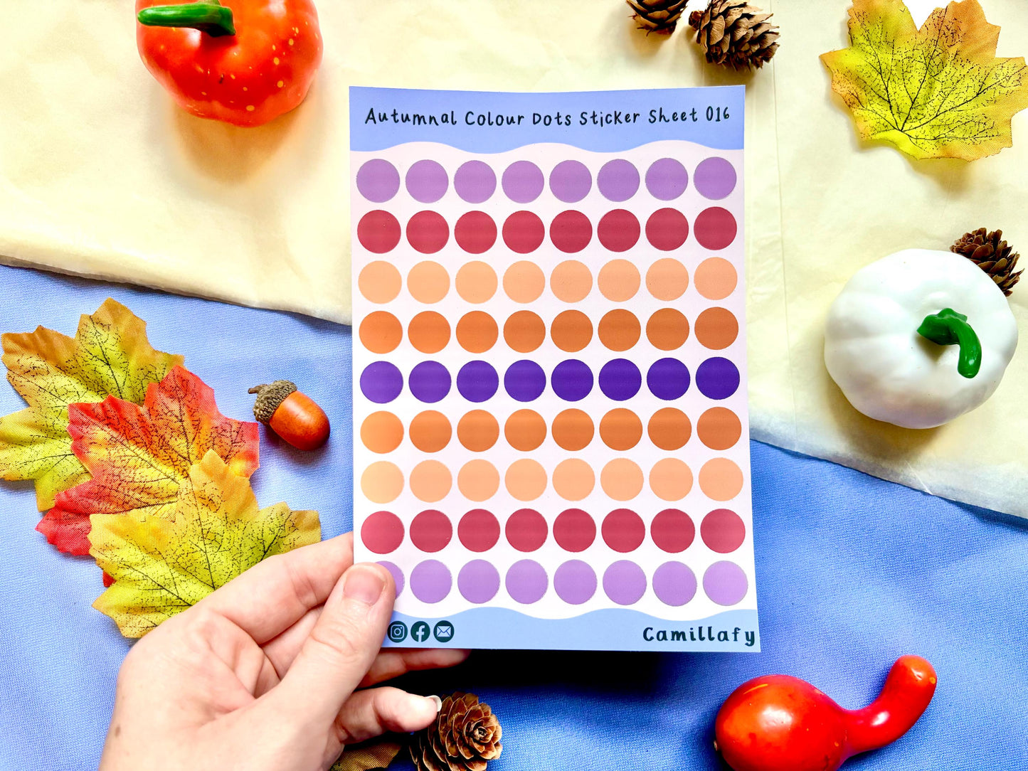 Falling For Autumn Planner Sticker Sheet (Dots)
