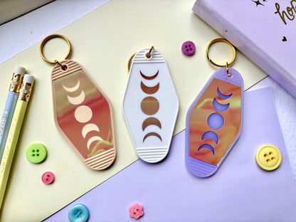Moon Phases Motel Keyring