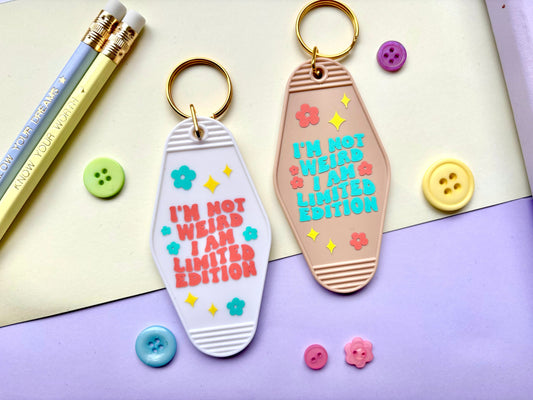 ‘I’m Not Weird’ Motel Keyring