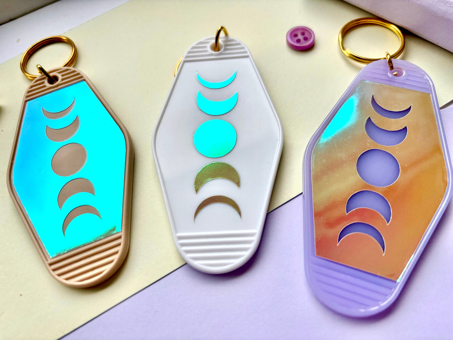 Moon Phases Motel Keyring