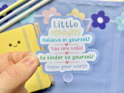 Little Reminders Die-Cut Sticker
