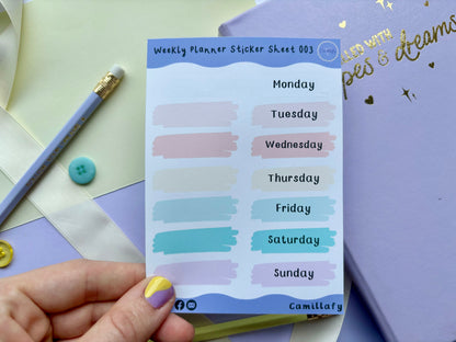 Weekly Planner Sticker Sheet (Small)