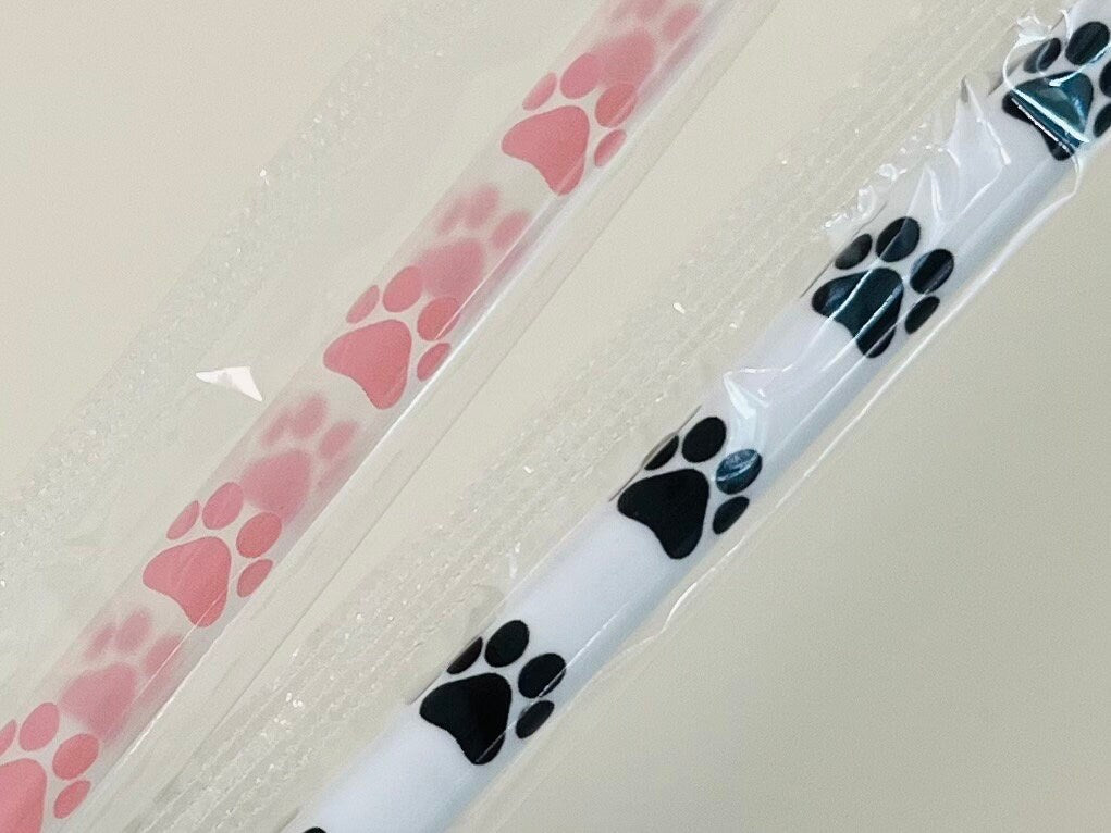 Paw Prints Reusable Straw