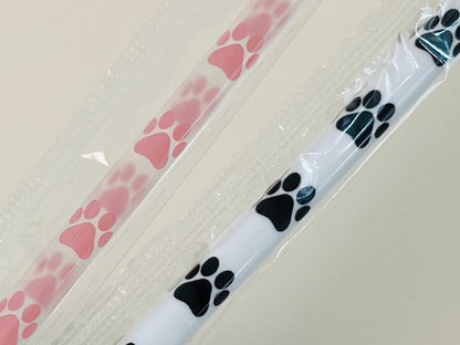 Paw Prints Reusable Straw