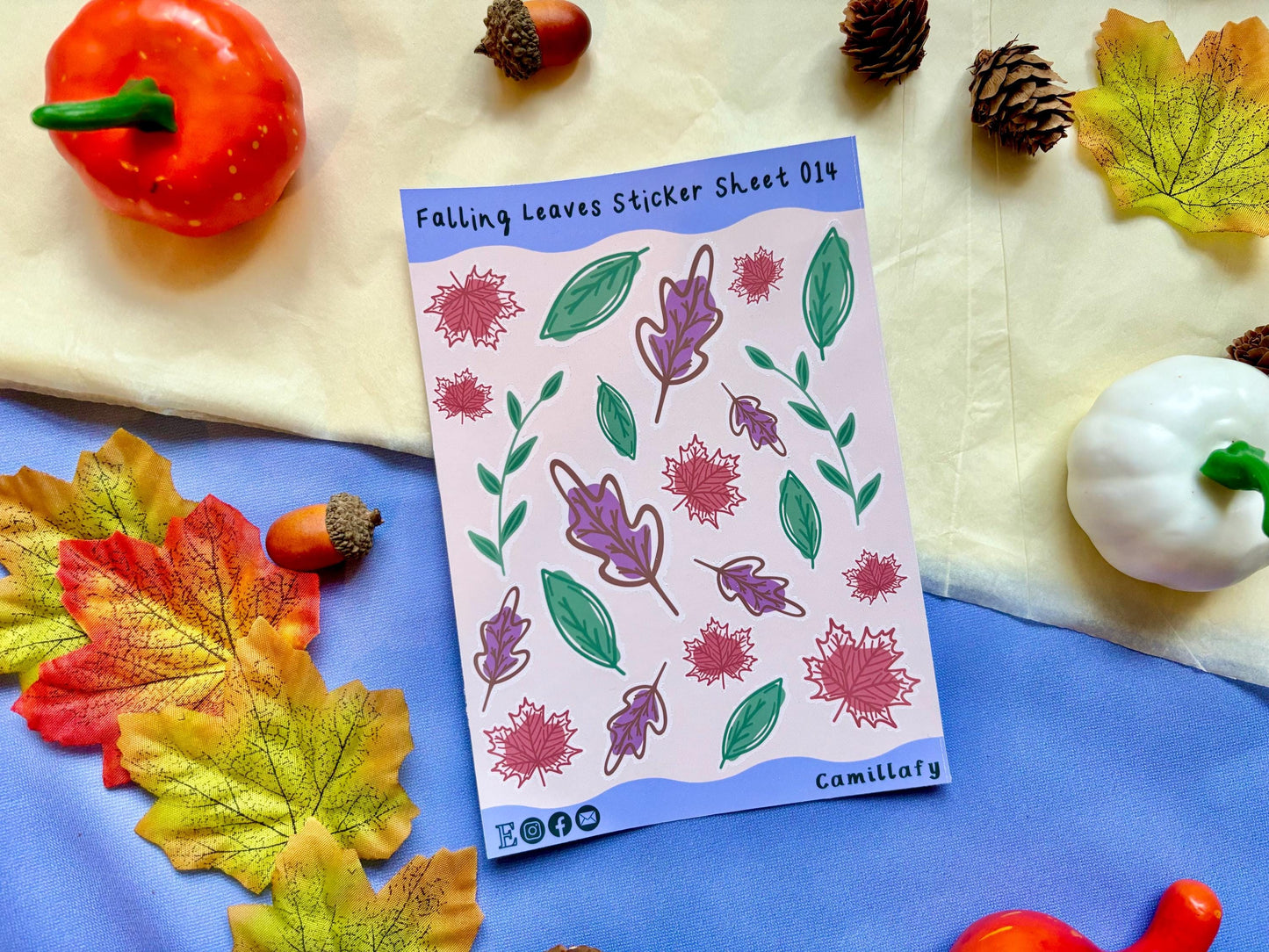 Falling Autumn Leaves Sticker Bundle
