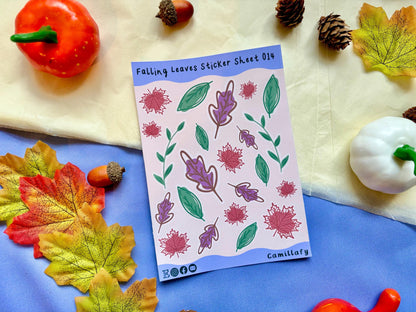 Falling Autumn Leaves Sticker Bundle