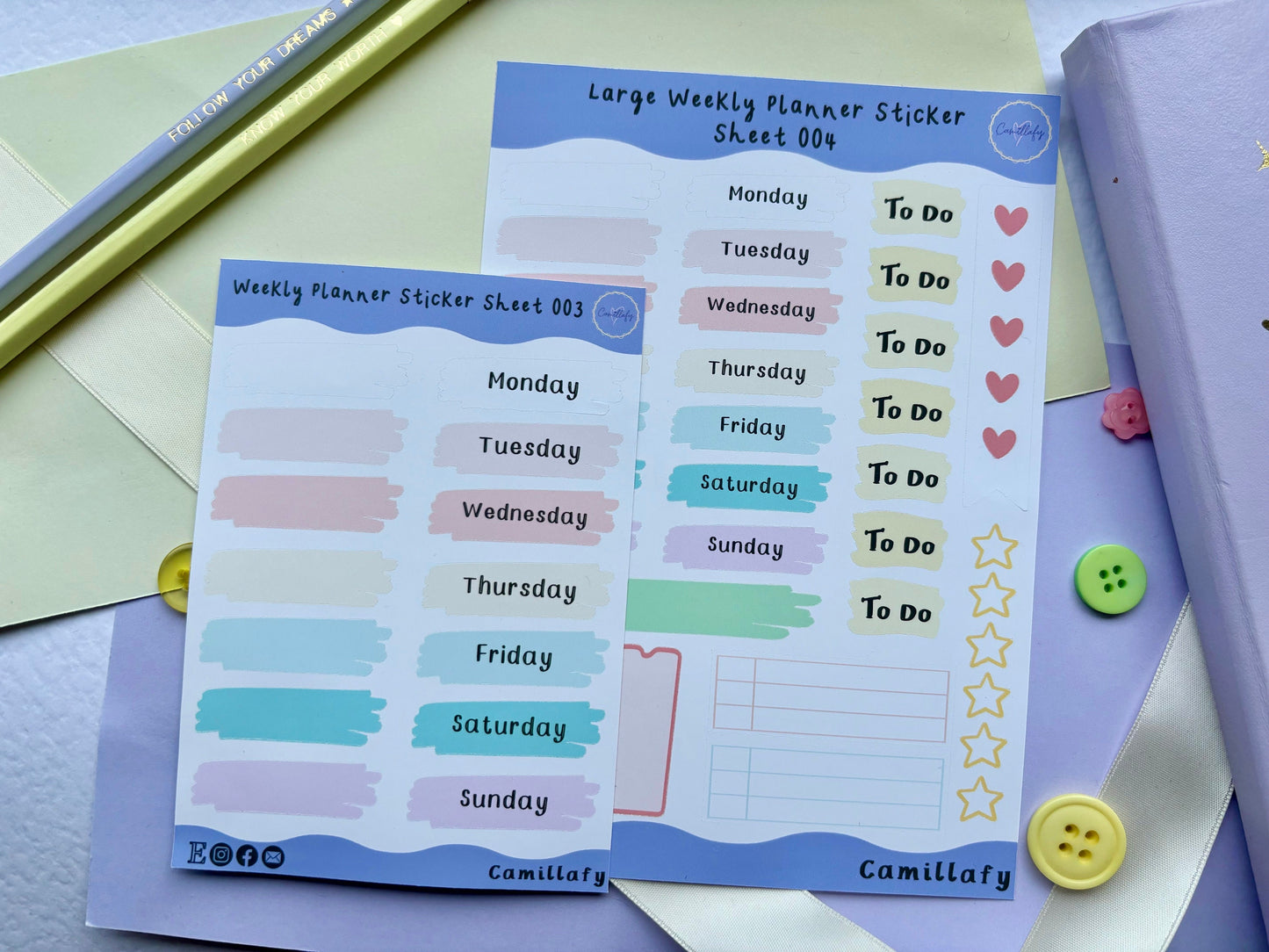 Weekly Planner Sticker Sheet (Large)