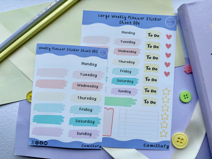 Weekly Planner Sticker Sheet (Large)