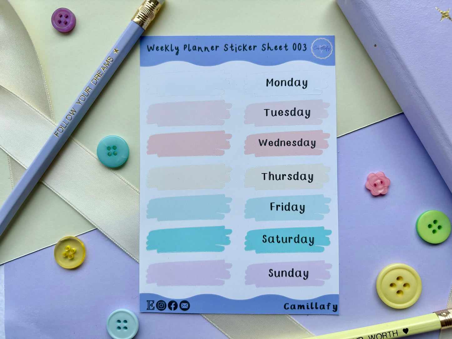 Weekly Planner Sticker Sheet (Small)