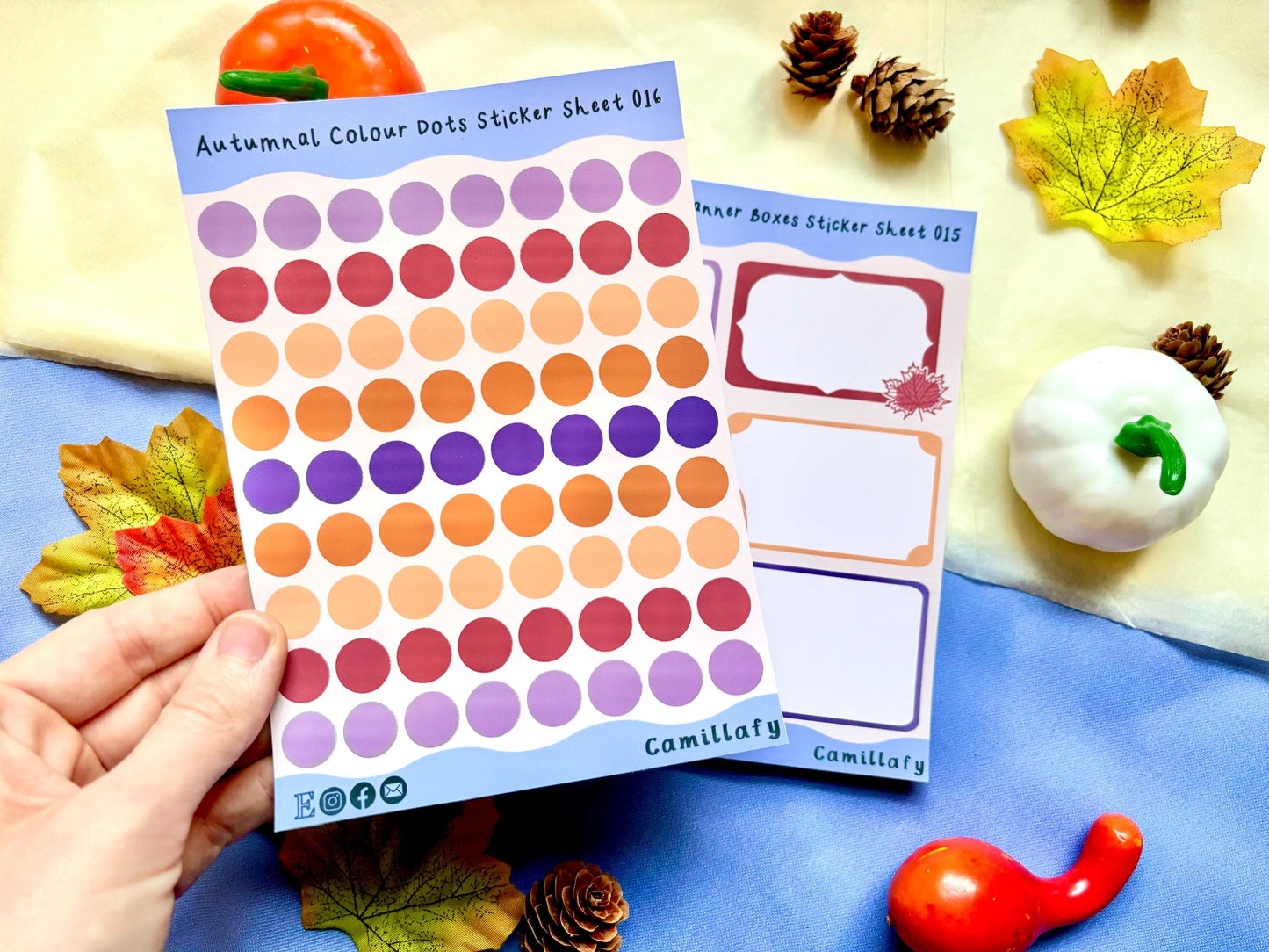 Falling For Autumn Planner Sticker Sheet (Dots)