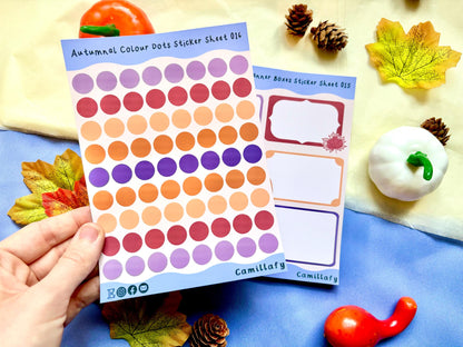 Falling For Autumn Planner Sticker Sheet (Dots)