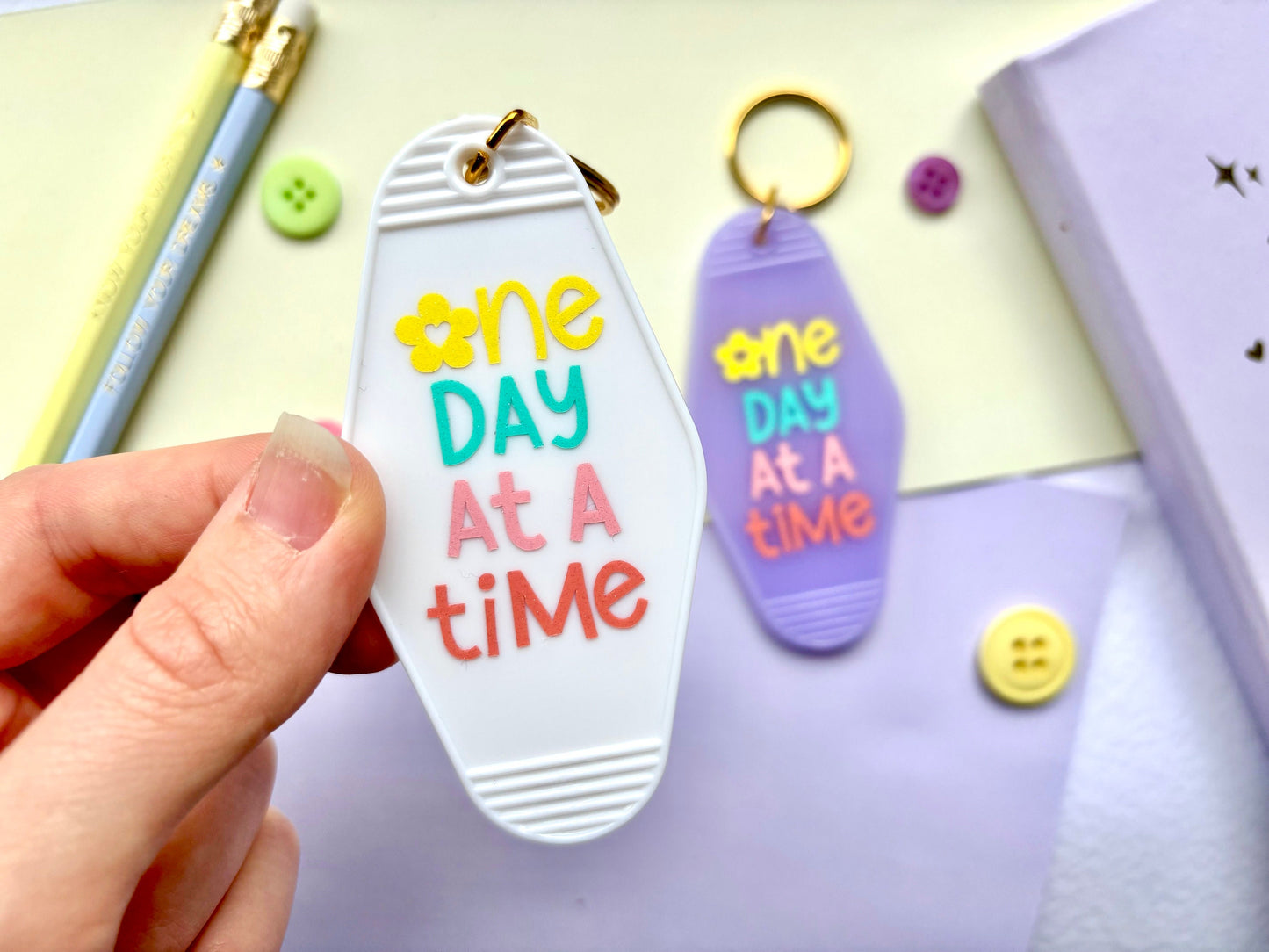 One Day at a Time Motel Keyring
