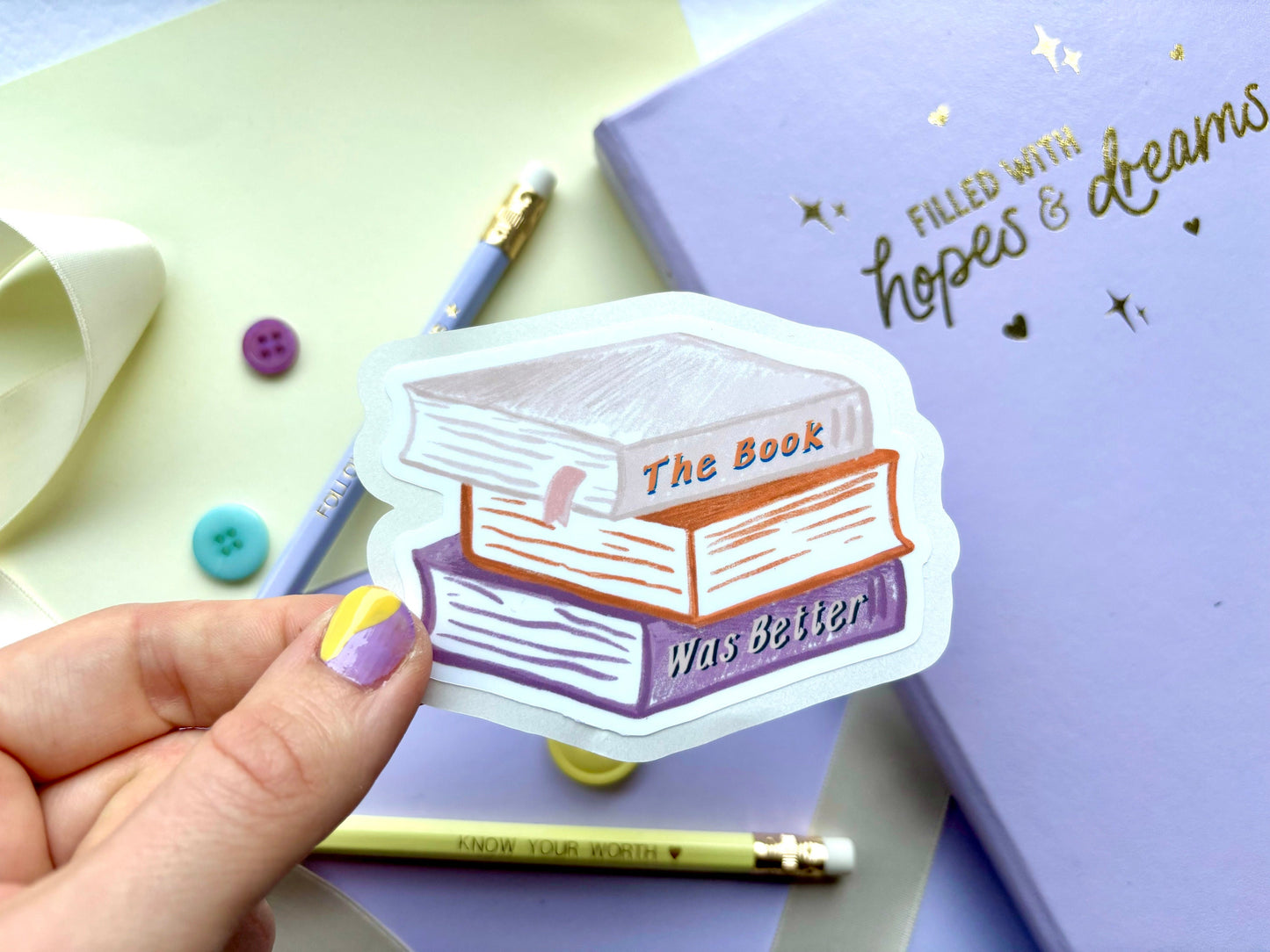 ‘The Book Was Better’ Die-Cut Sticker