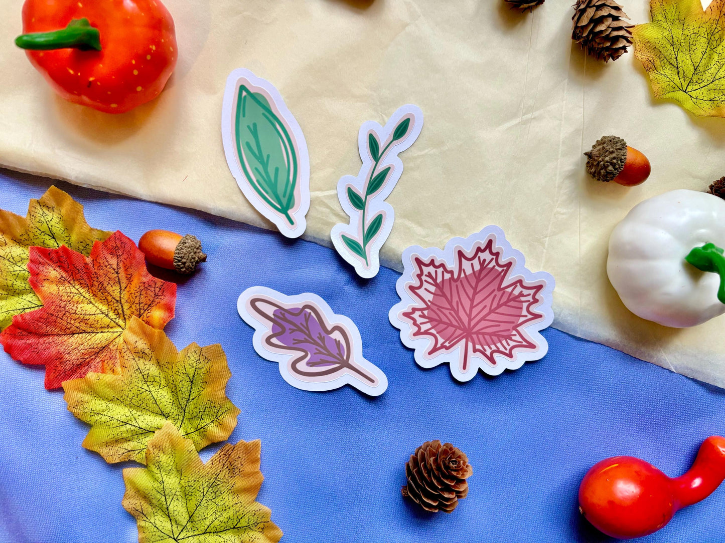 Falling Autumn Leaves Sticker Bundle